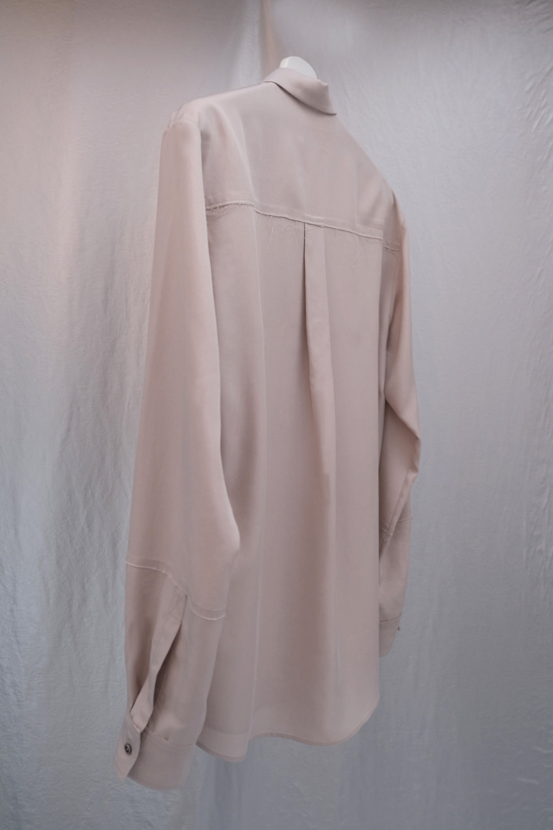 KEITA BUTTON DOWN SHIRT Creamy Grey / Lyocell TENCEL™ - Shohei-collection