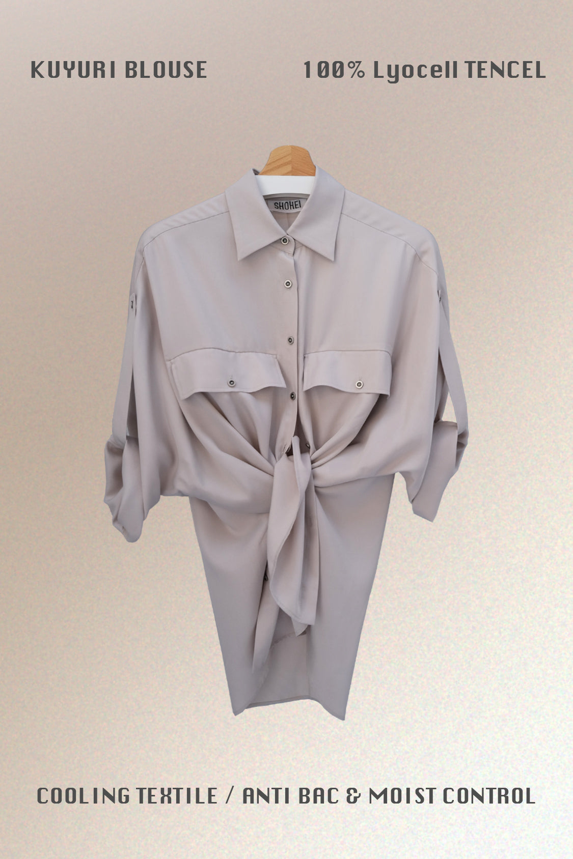 SHOHEI KUYURI BLOUSE in TENCEL lyocell