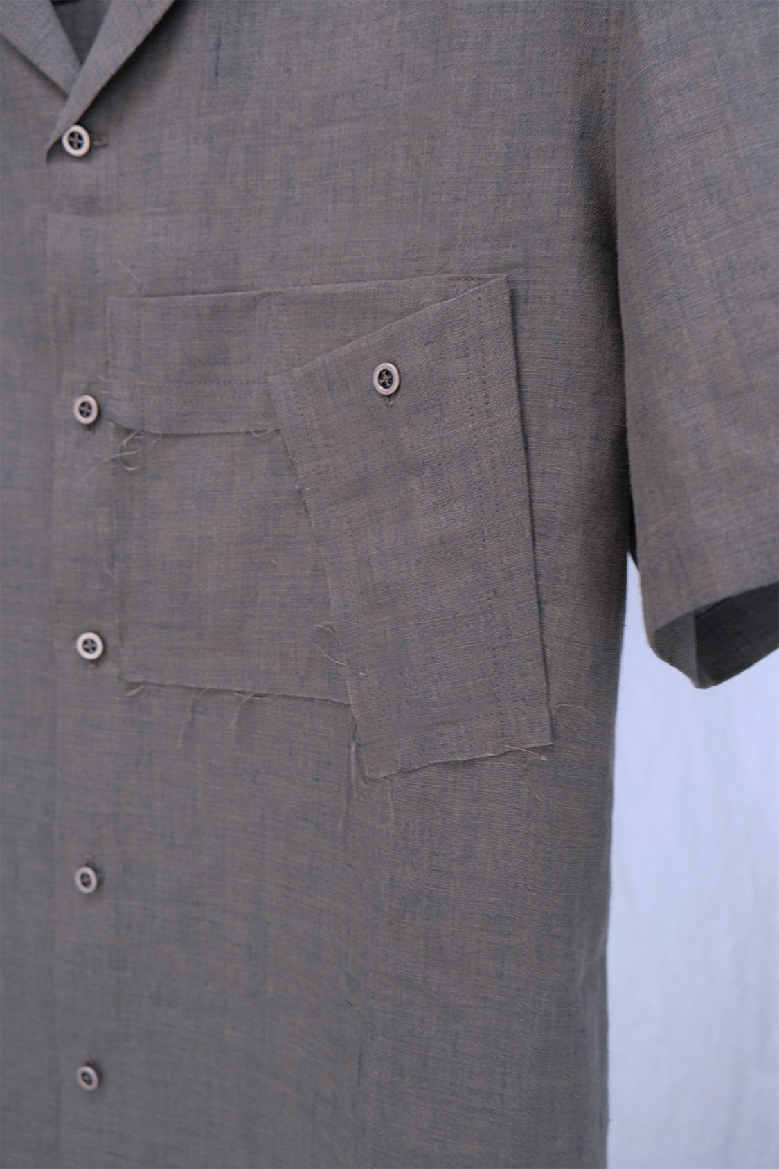 JUN BOWLING SHIRT / Italian linen - Shohei-collection