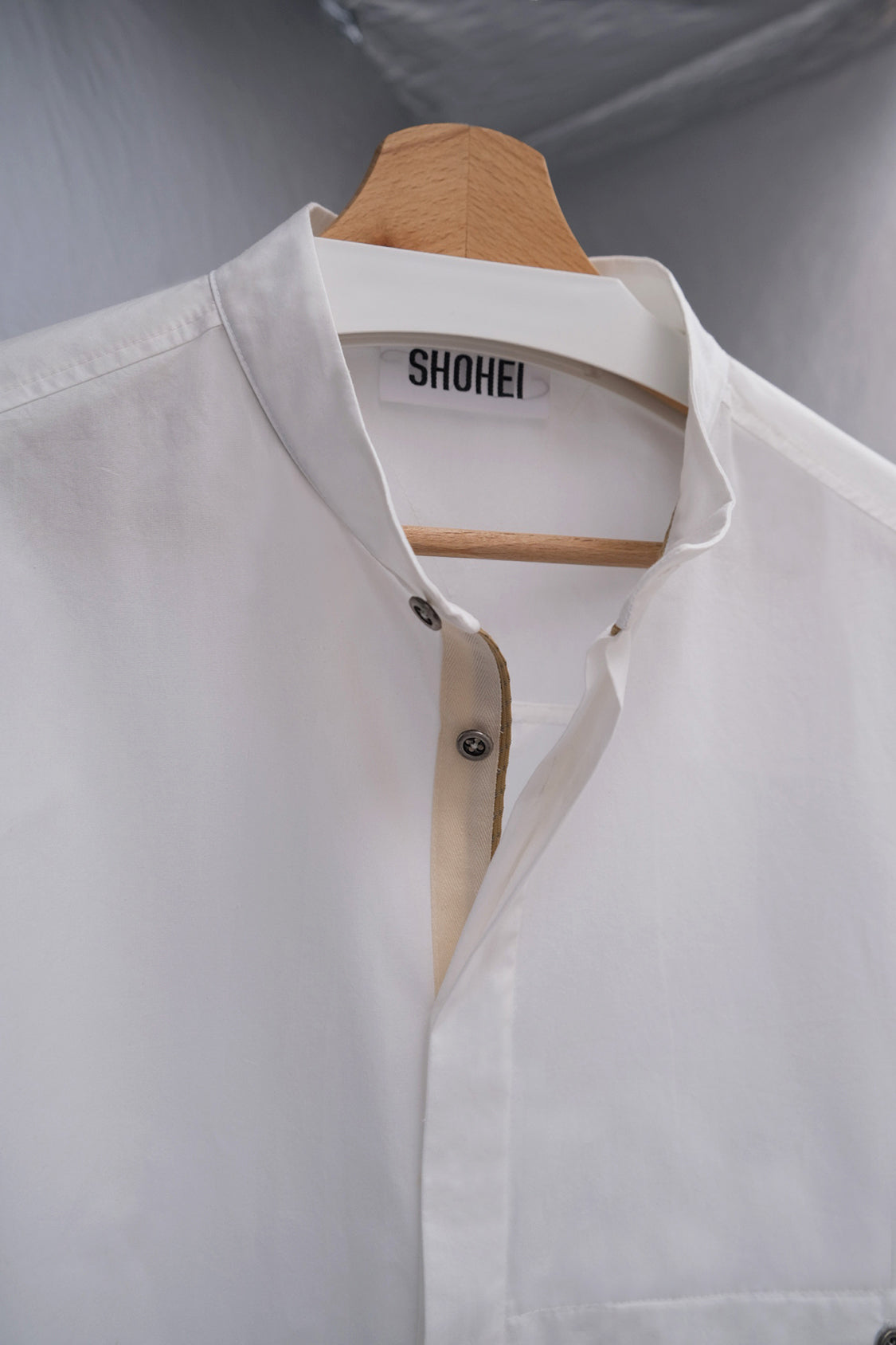 MAKATO BAND COLLAR SHIRT / Japanese cotton - Shohei-collection