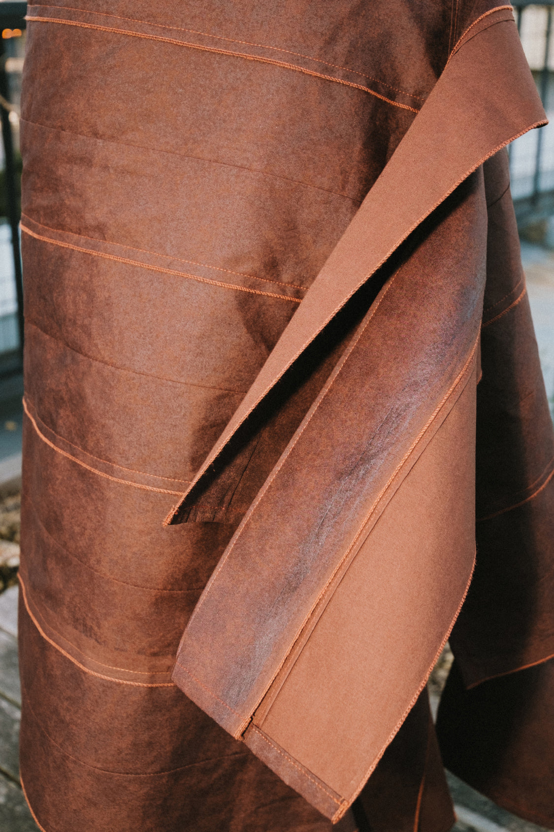 YURIE SKIRT MIDI / JAPANESE KAKISHIBU TEXTILE - Shohei-collection