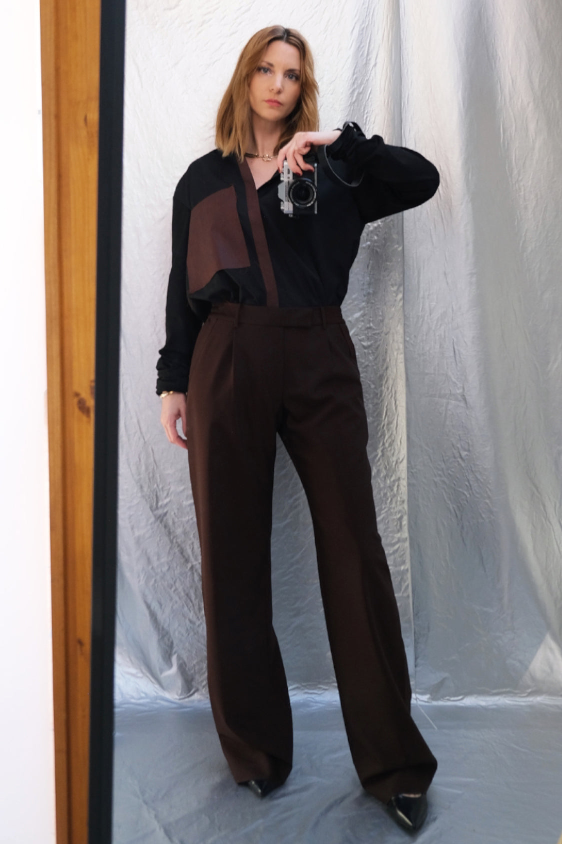 GRANDPA RAW EDGE PANTS / red-brown - Shohei-collection