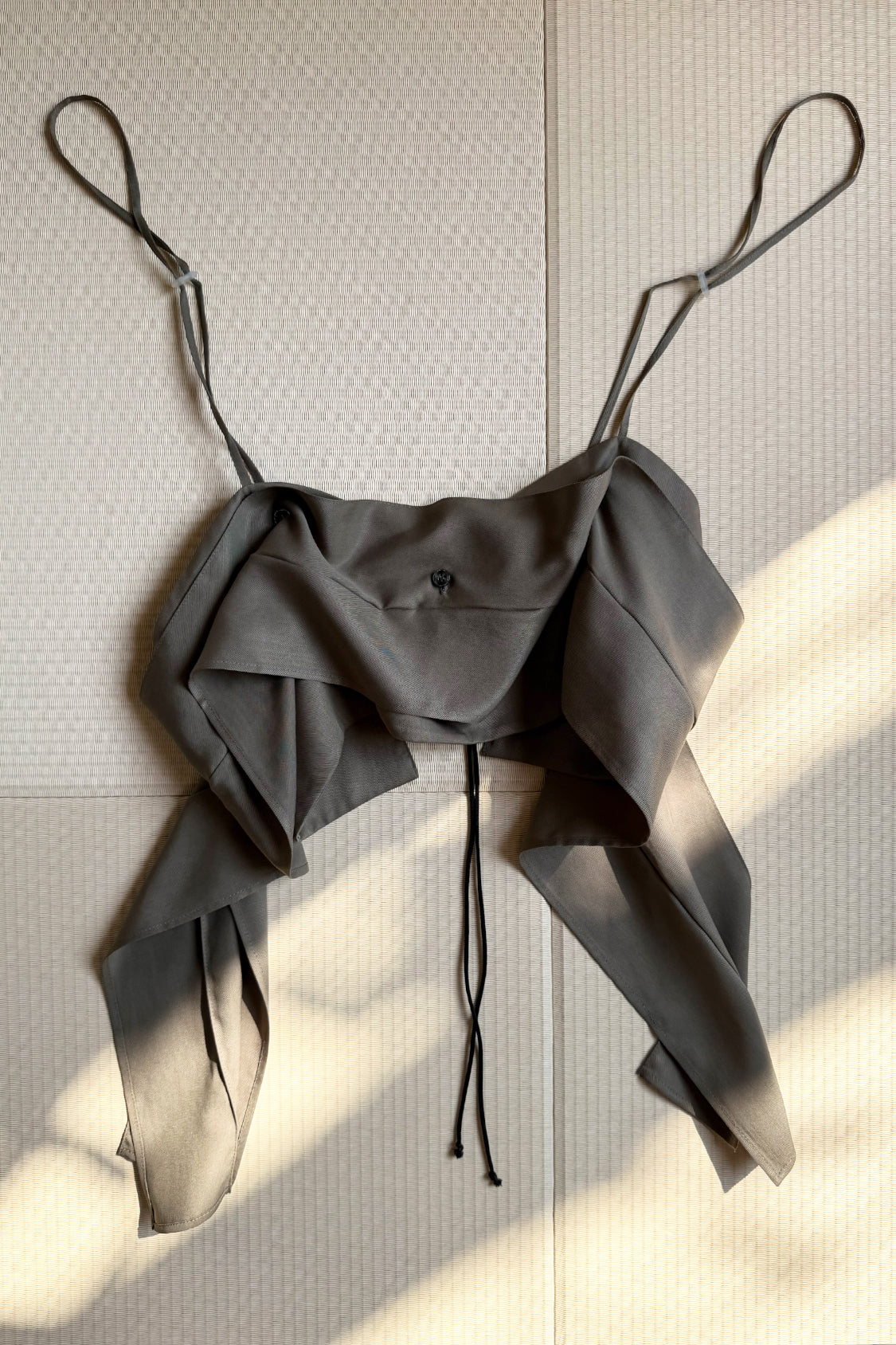 SHOHEI SAILA MICRO TOP in slate green, TENCEL lyocell