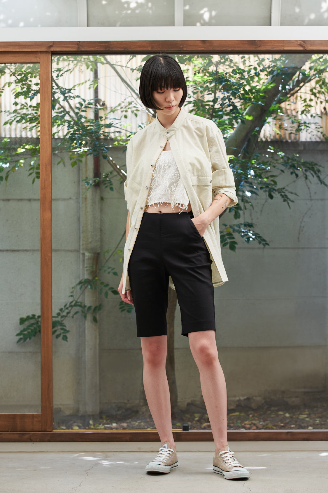 SIRI FRINGE TOP / embroidered fringe textile - Shohei-collection