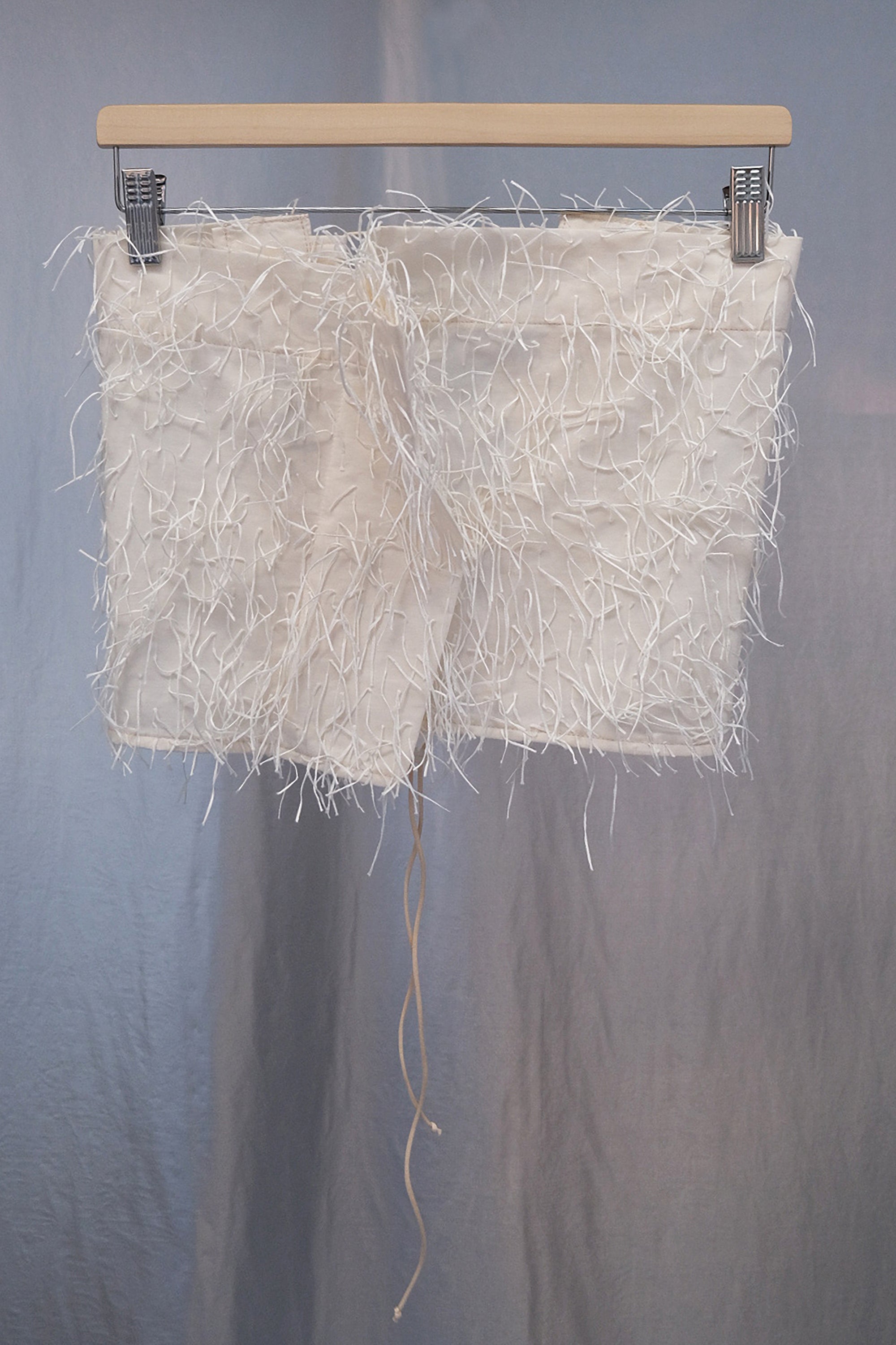 SHOHEI SIRI FRINGE TOP in Japanese cotton, fringe-trim top