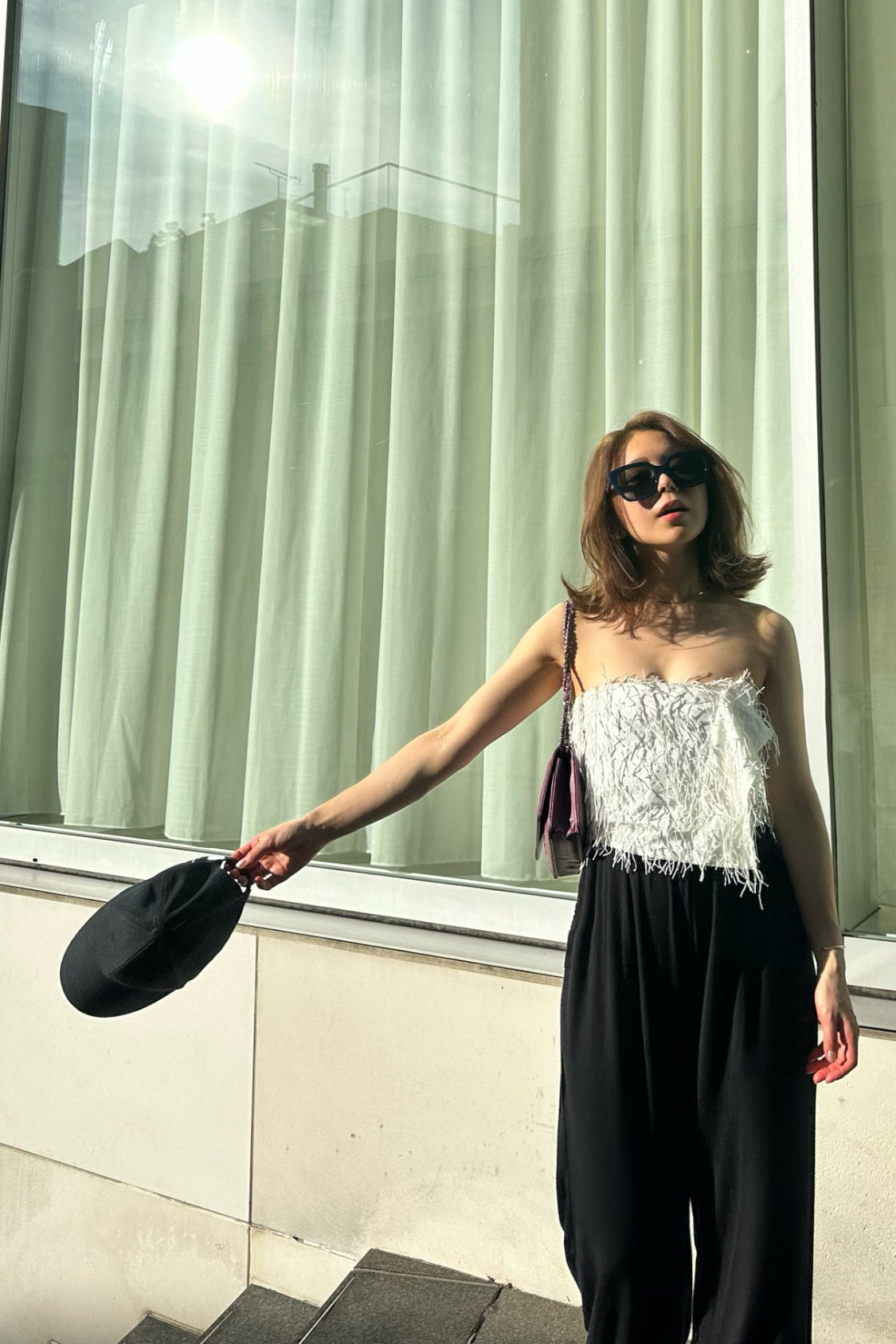 SIRI FRINGE TOP / embroidered fringe textile - Shohei-collection
