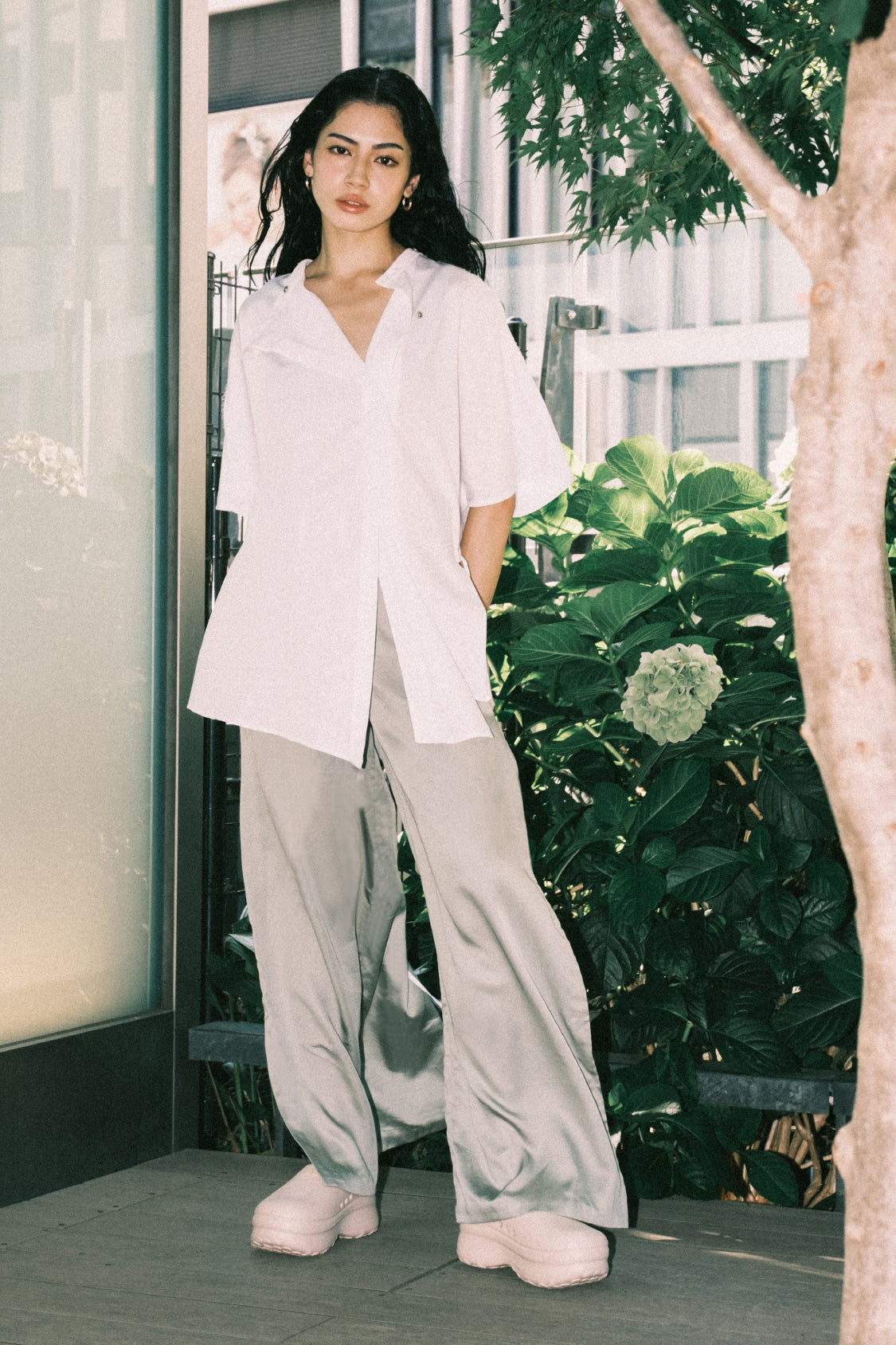 Ziggy Top & New Slit Pants SAGE GREEN / SHOP THE LOOK - Shohei-collection