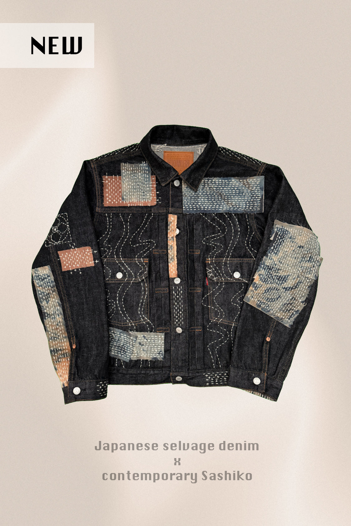 SHOHEI x EDWIN ZEN DENIM JACKET 505ZX01 in black selvage denim