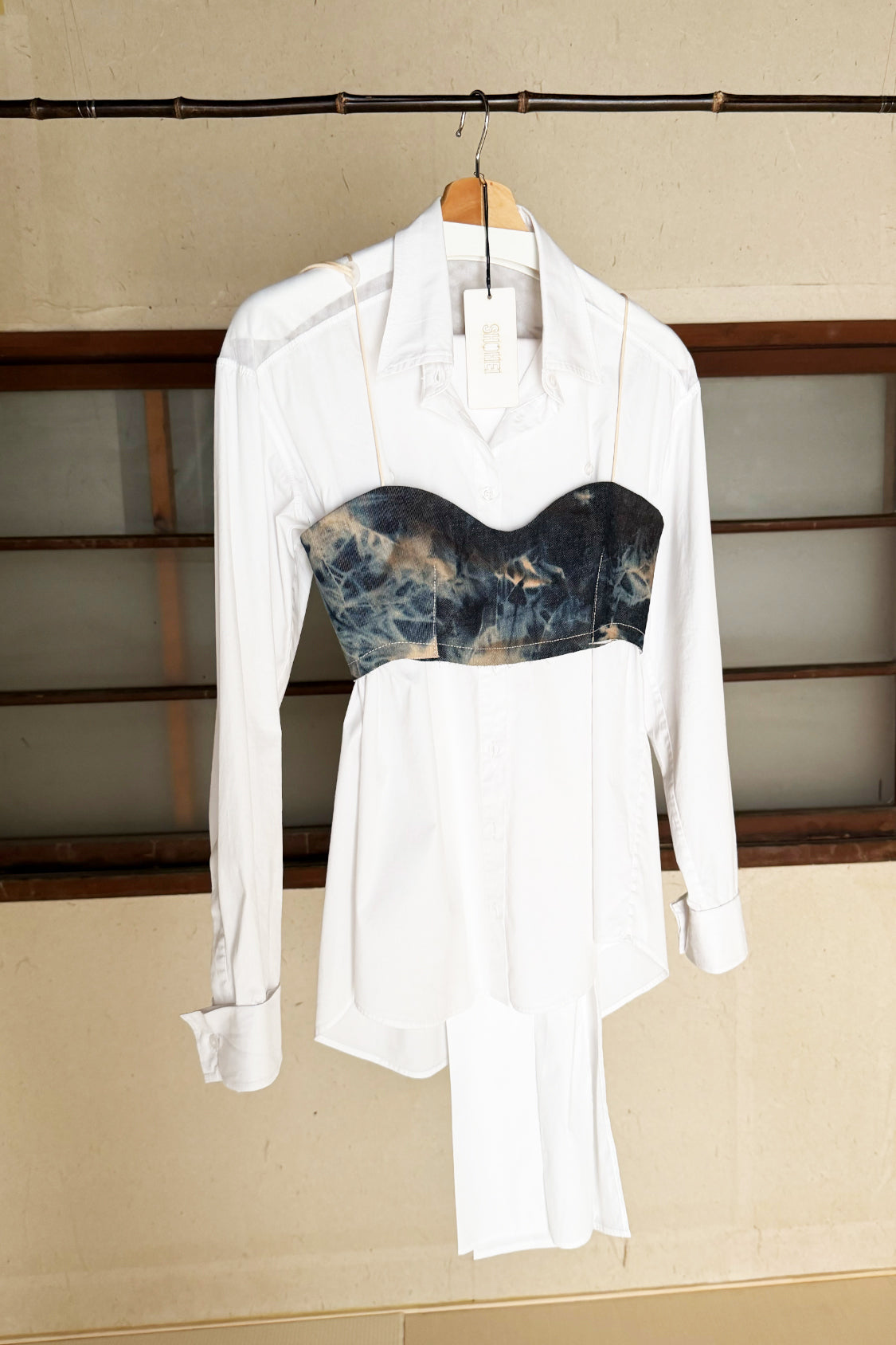 DENIM MICRO TOP / persimmon dye Japanese denim - Shohei-collection