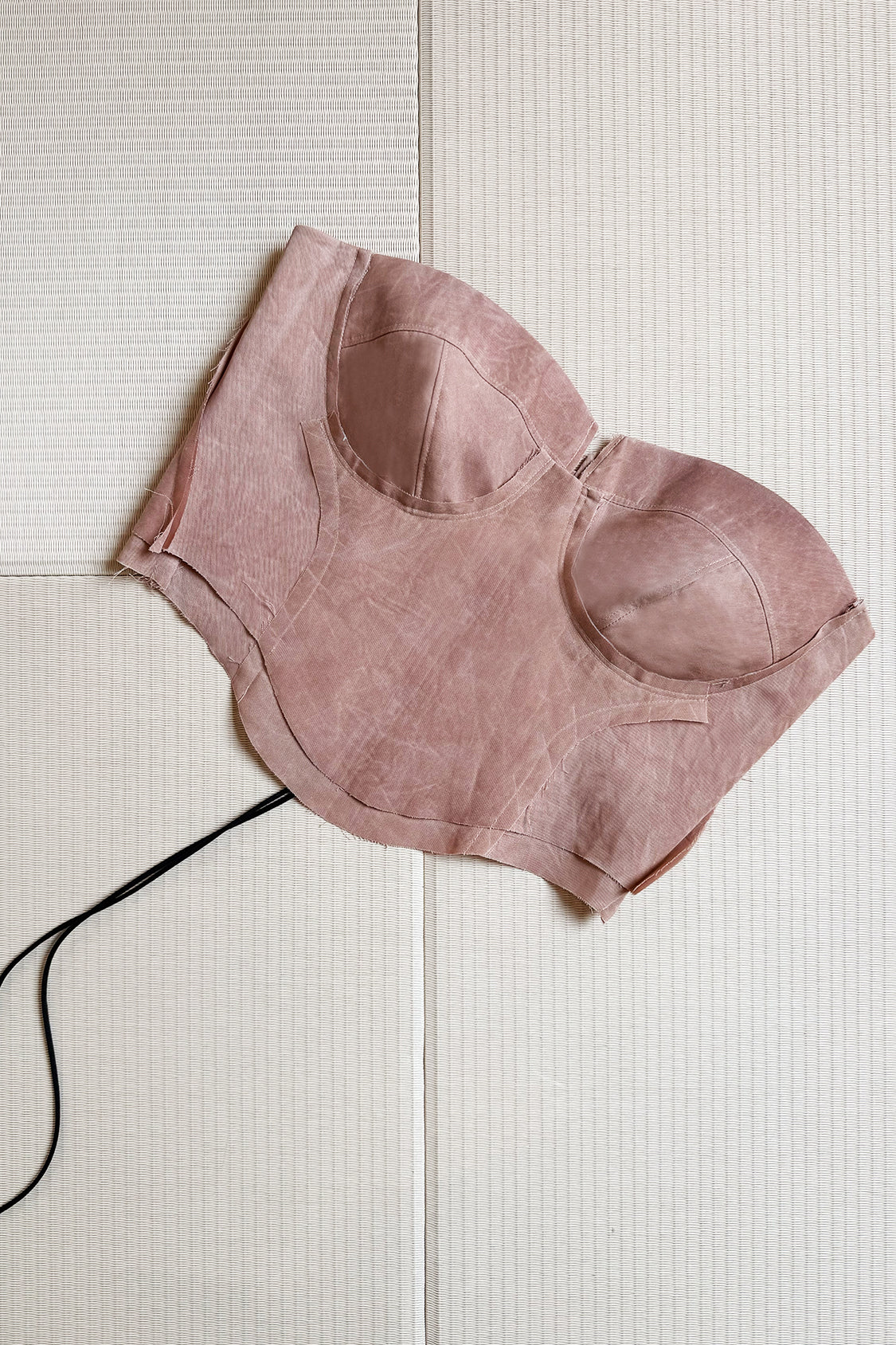 SHOHEI Corsage Top in Kyoto persimmon hand-dyed TENCEL lyocell