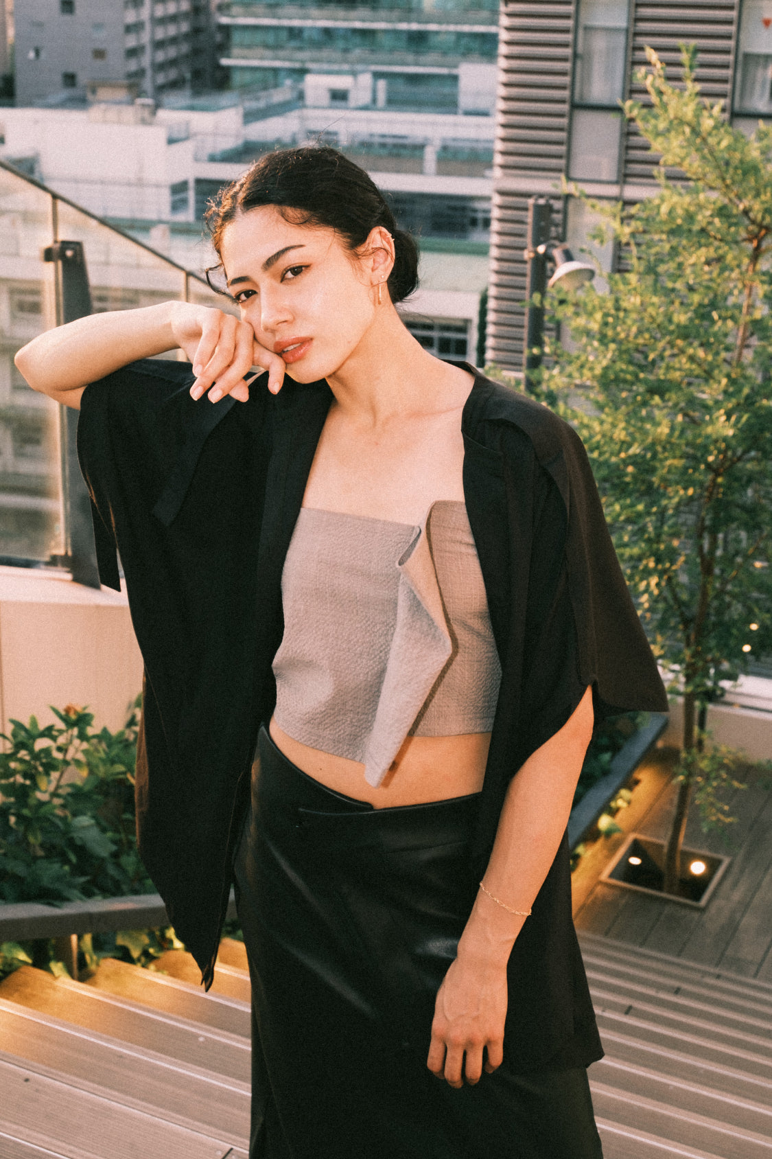 SIRI TOP / Italian wool ~ seersucker - Shohei-collection