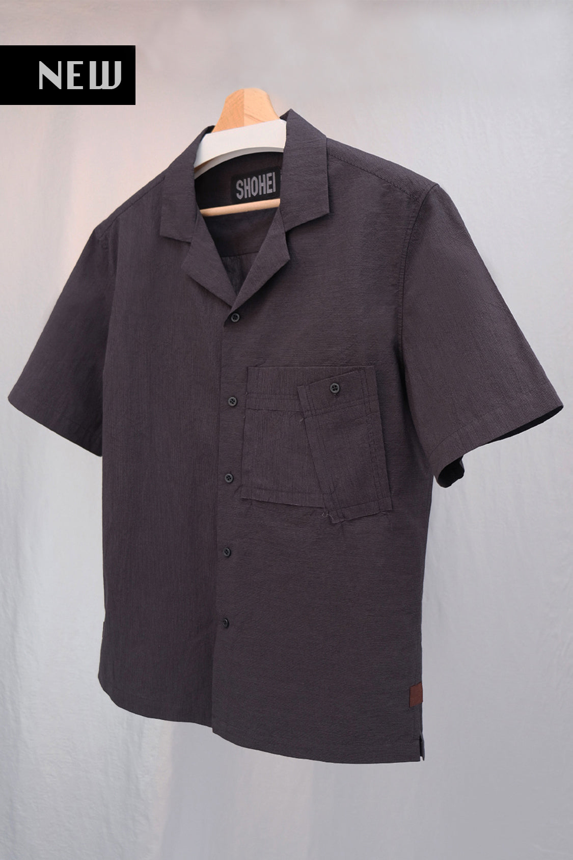 SHOHEI JUN BOWLING SHIRT in seersucker cotton