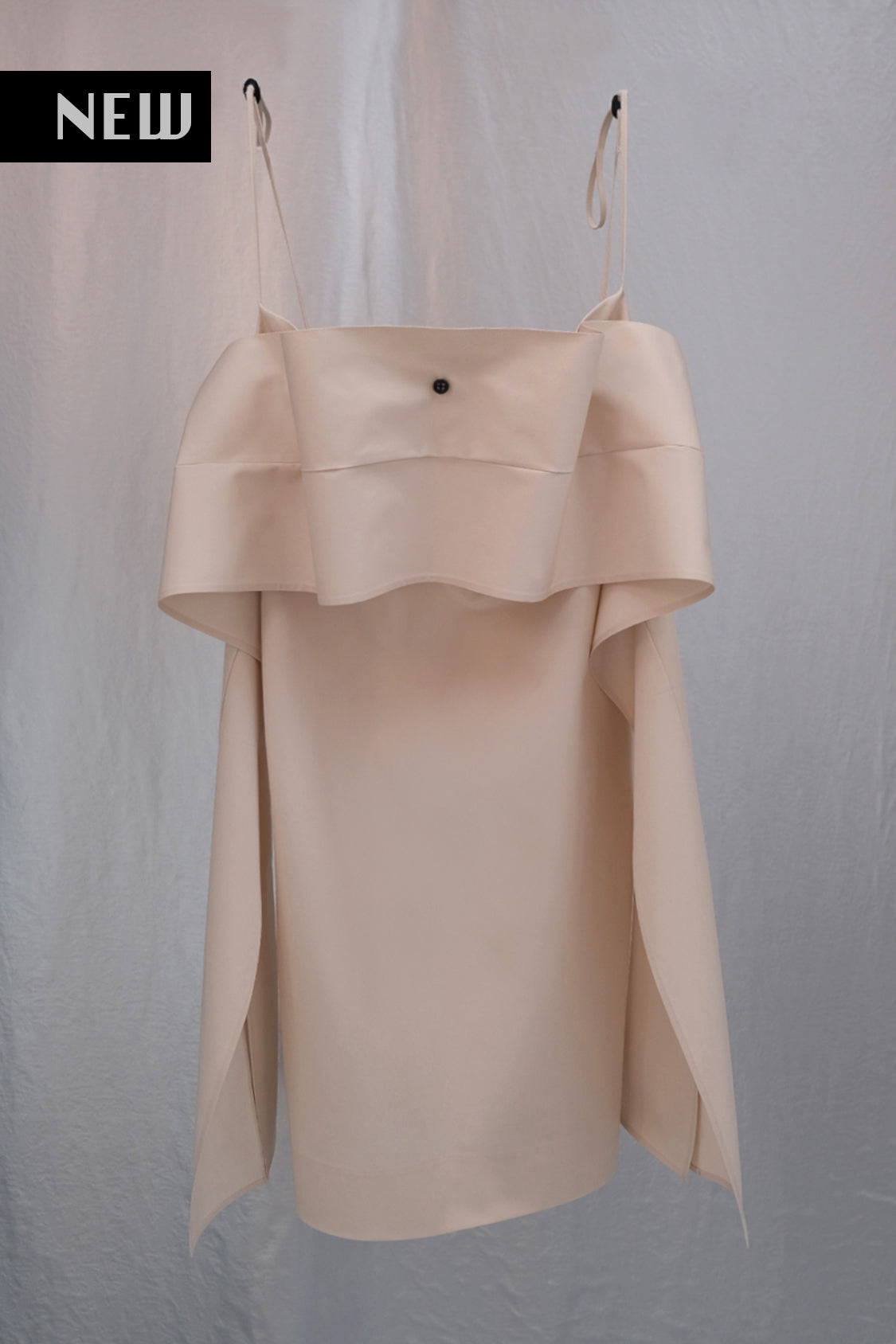 SHOHEI IRENE MINI DRESS in champagne, TENCEL lyocell