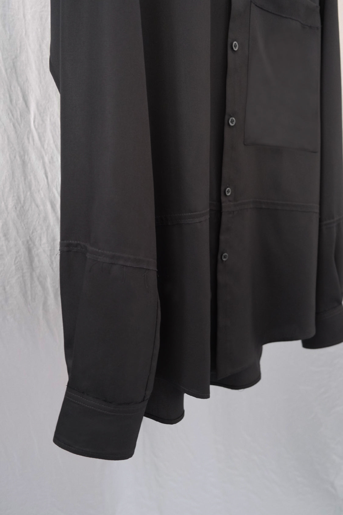 KEITA BUTTON DOWN SHIRT Black / Lyocell TENCEL™ - Shohei-collection