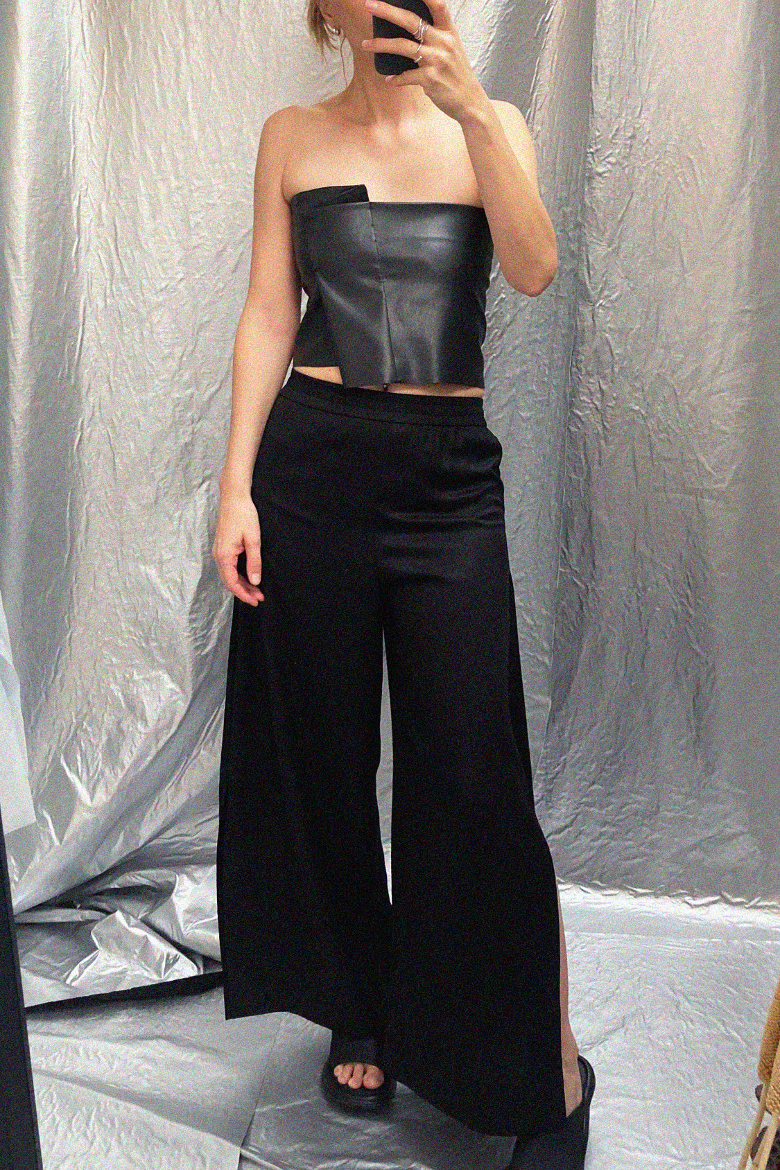SIRI TOP vegan apple  leather / ZERO WASTE FASHION - Shohei-collection