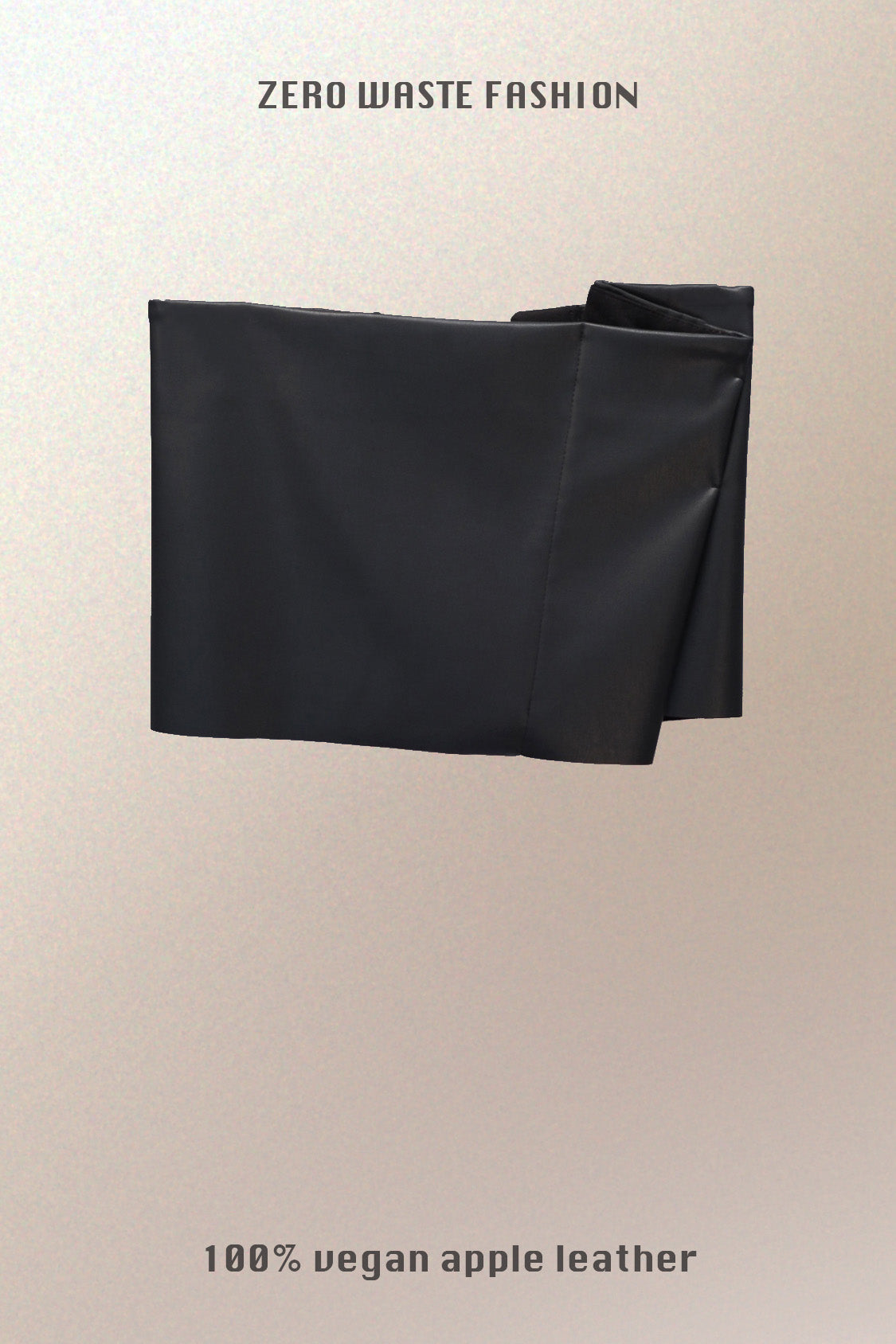 SHOHEI SIRI TOP in vegan apple leather, zero-waste top