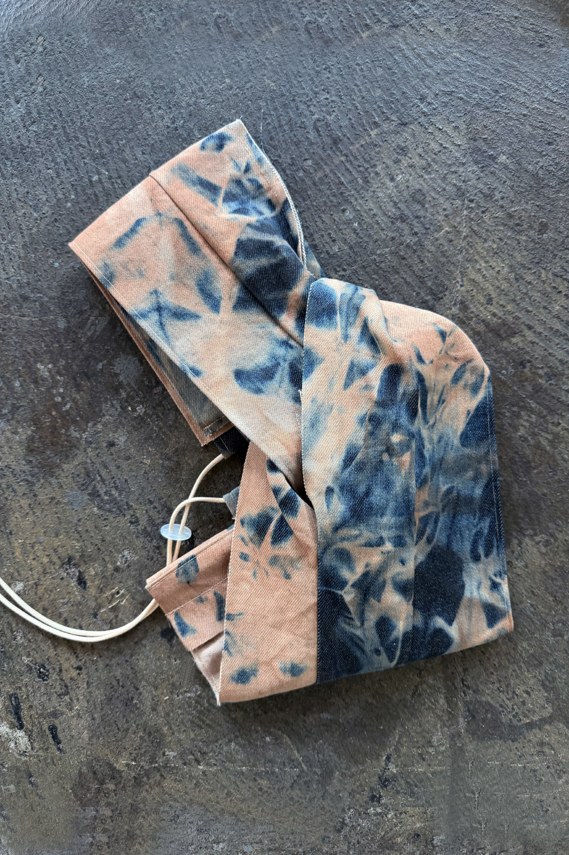 DENIM TWIST TOP / persimmon dyed denim - Shohei-collection