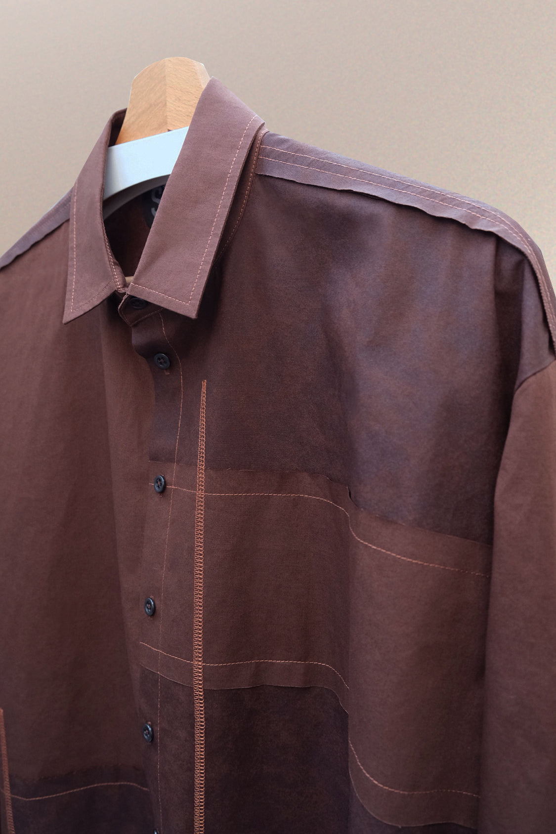 CONTRAST TECH SHIRT / Kakishibu Dye - Shohei-collection