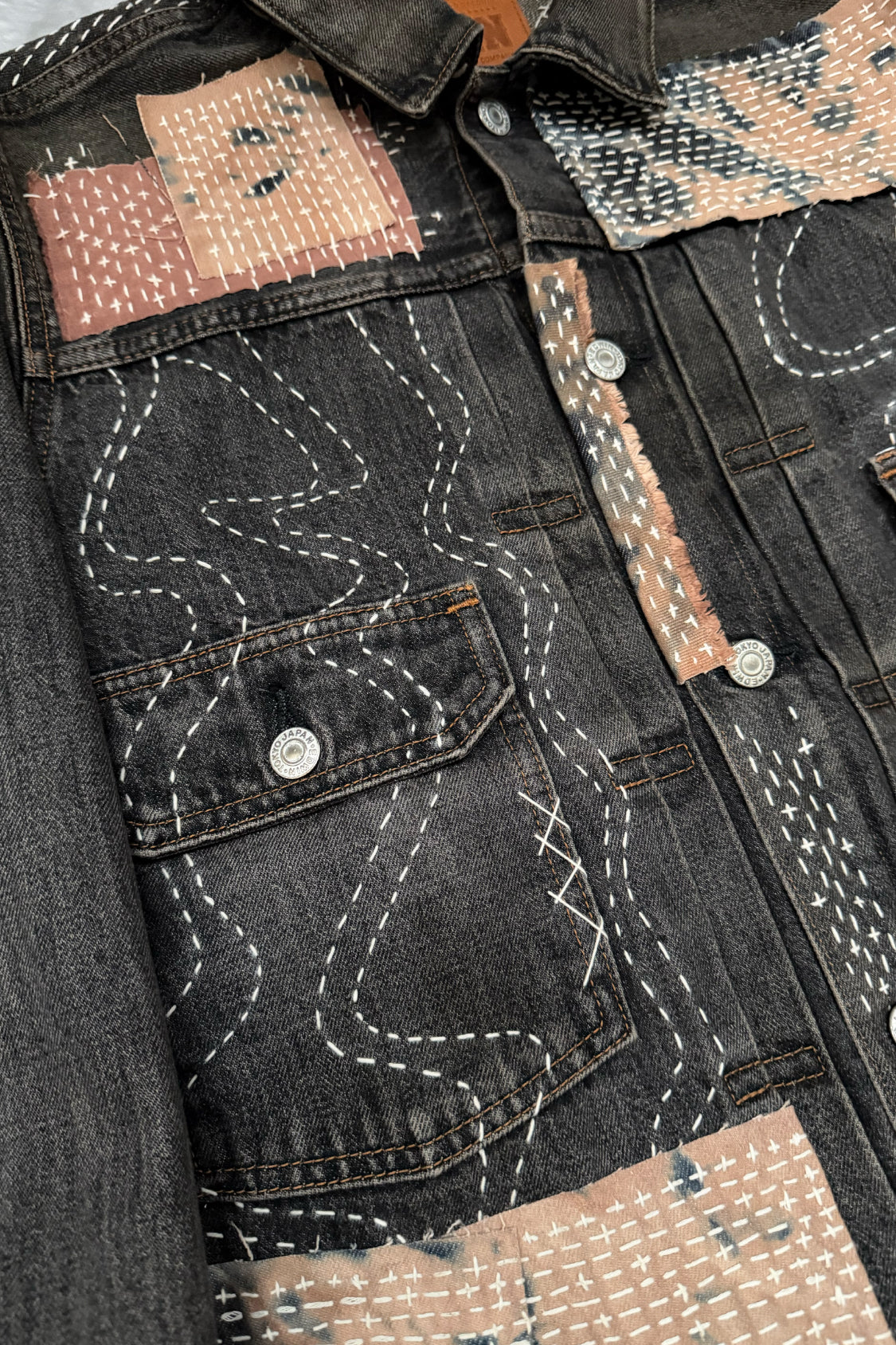 ZEN DENIM JACKET - EDWIN x SHOHEI 505ZX01 / wasehd black selvage denim - Shohei-collection