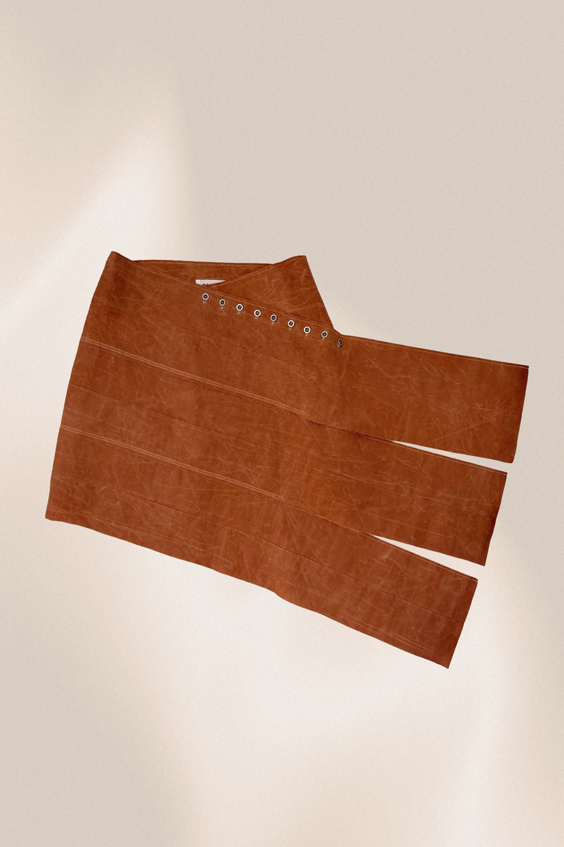 YURIE MINI SKIRT / Lyocell TENCEL ~ persimmon dye