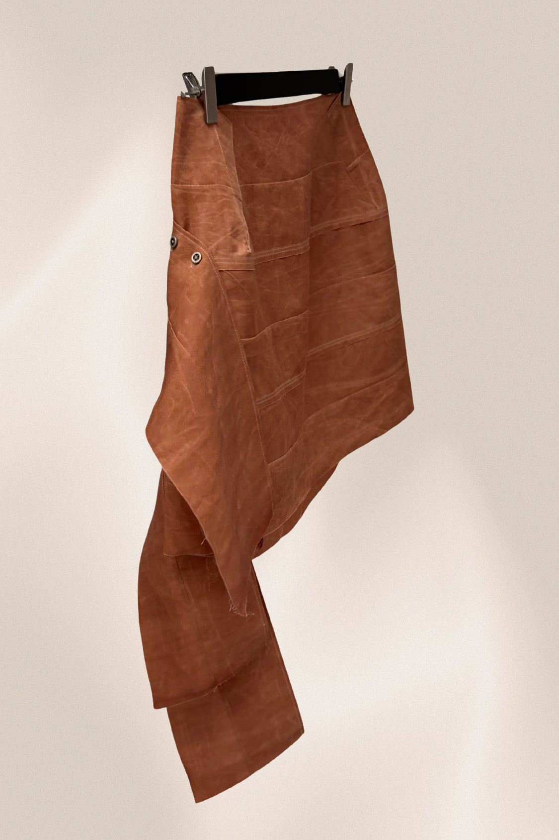 YURIE MINI SKIRT / Lyocell TENCEL ~ persimmon dye