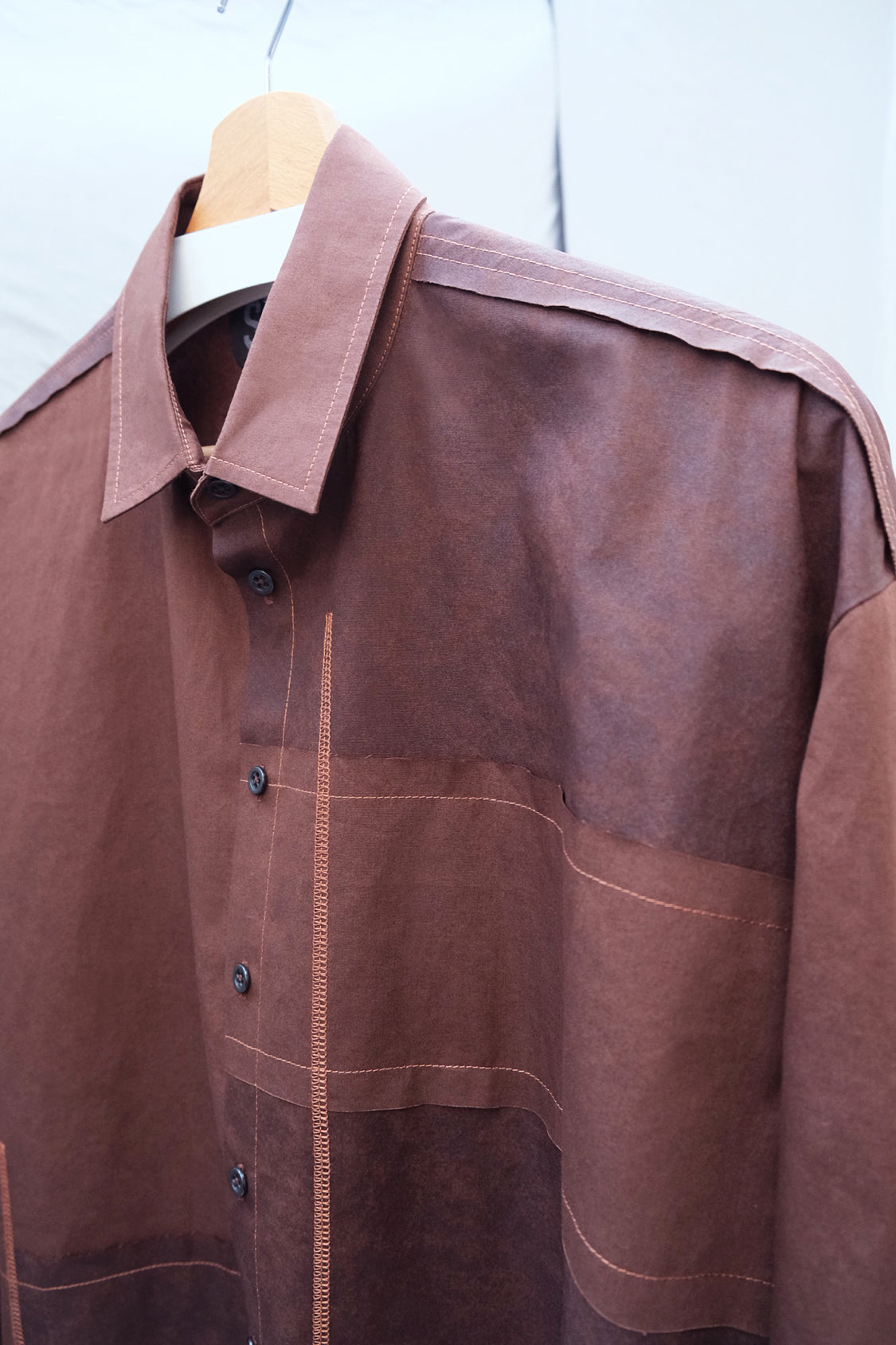 CONTRAST TECH SHIRT / Japanese KAKISHIBU textile
