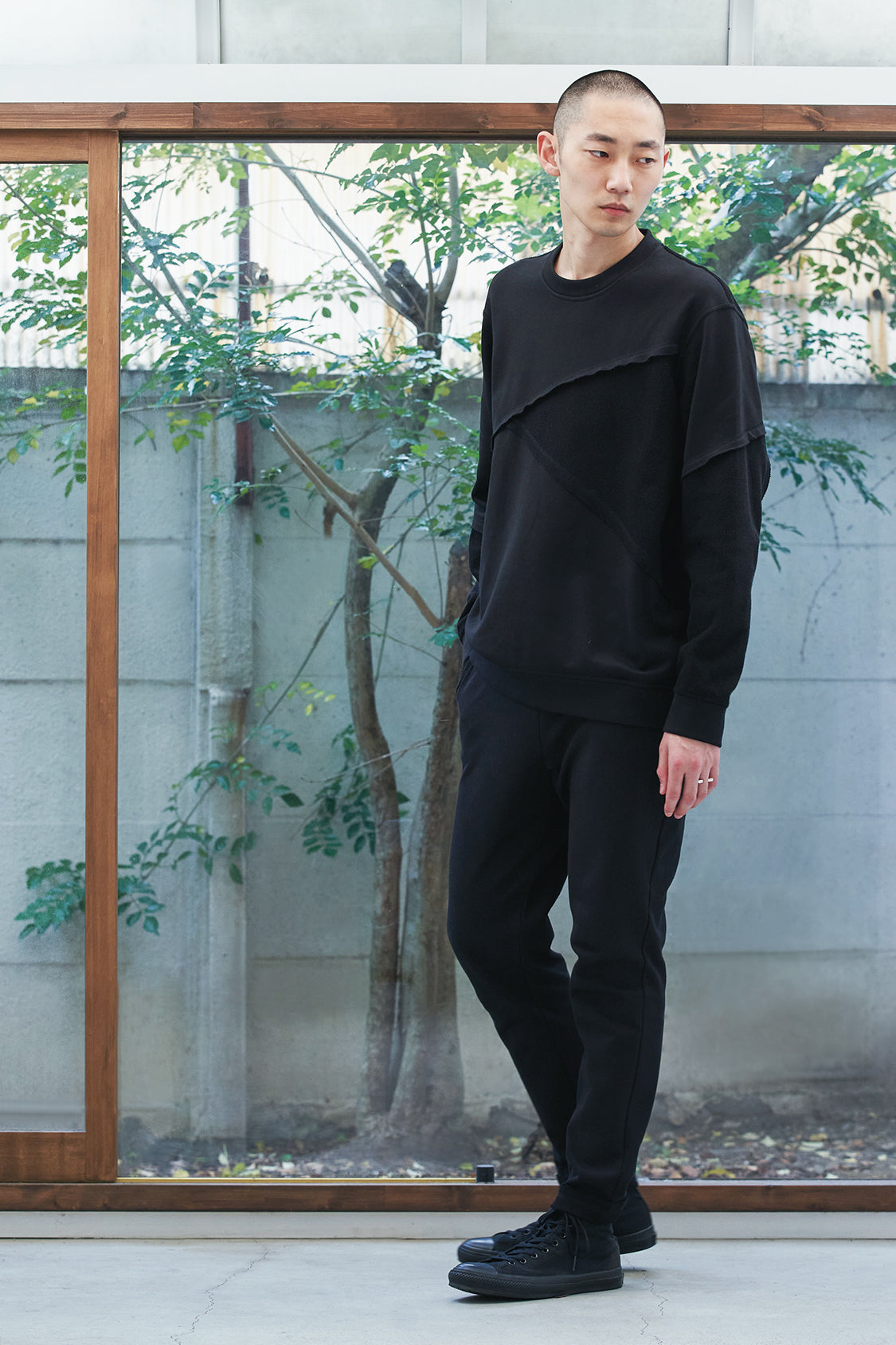 DAI CONTRAST SWEATER / Organic Cotton x TENCEL - Shohei-collection