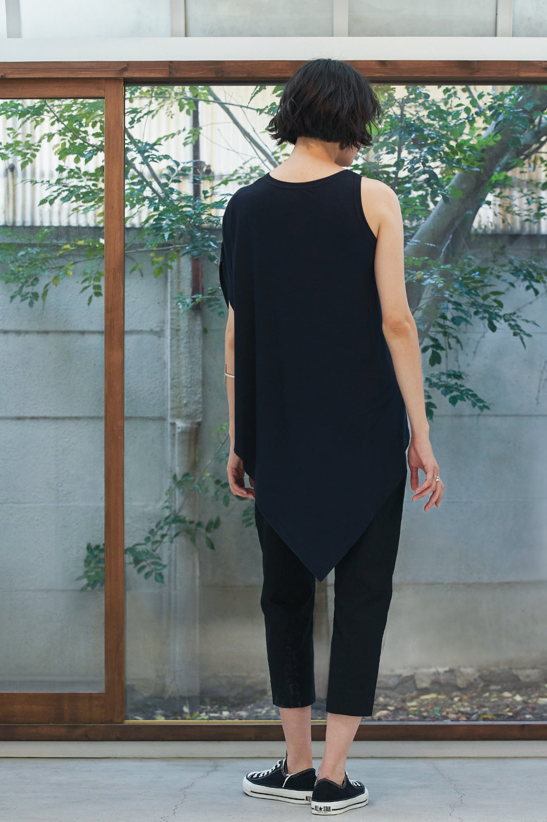 IVY TOP navy blue / bamboo viscose - Shohei-collection