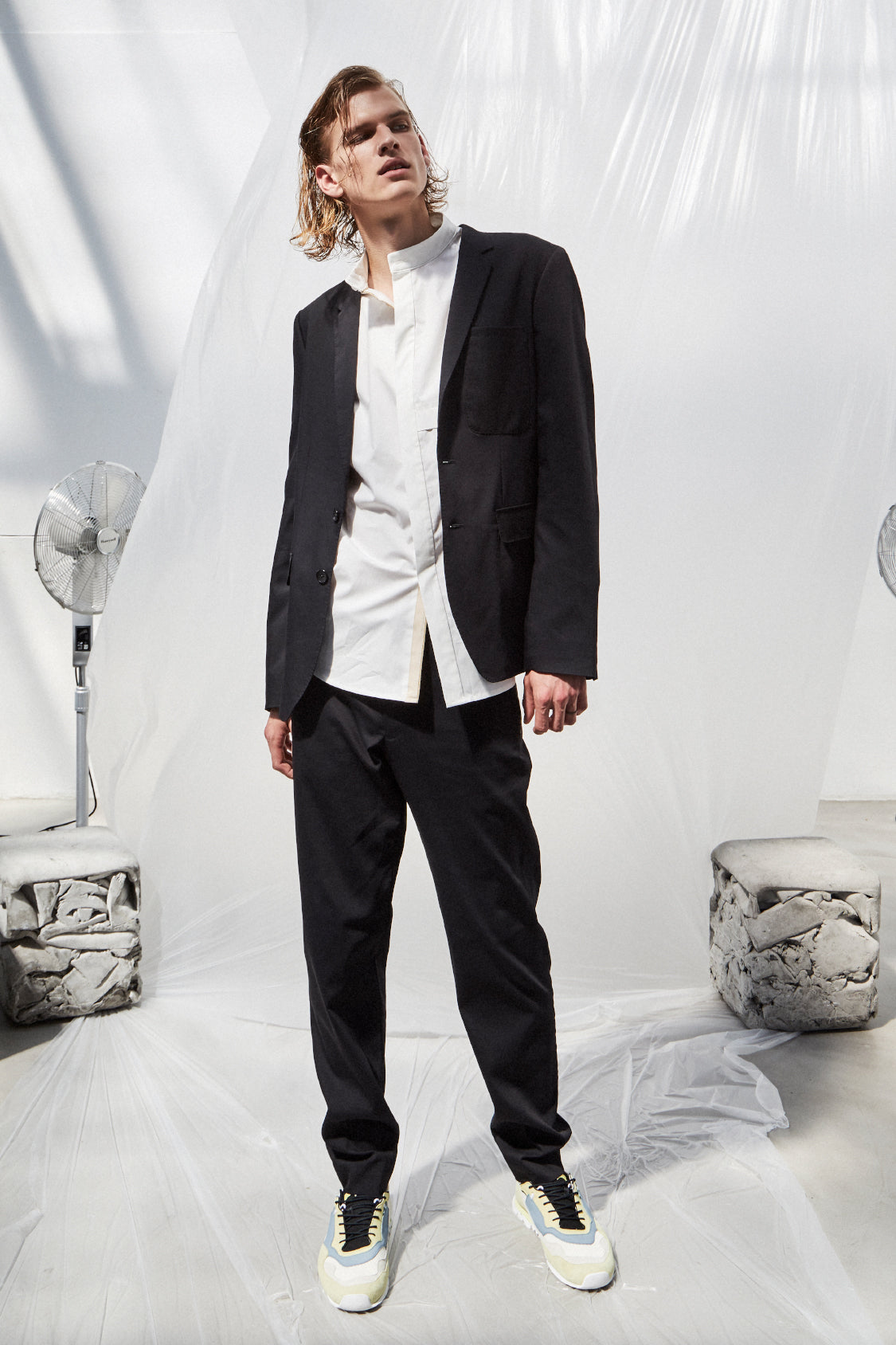 japanese style dress shirt Men's Chinese Style Button Up Shirt