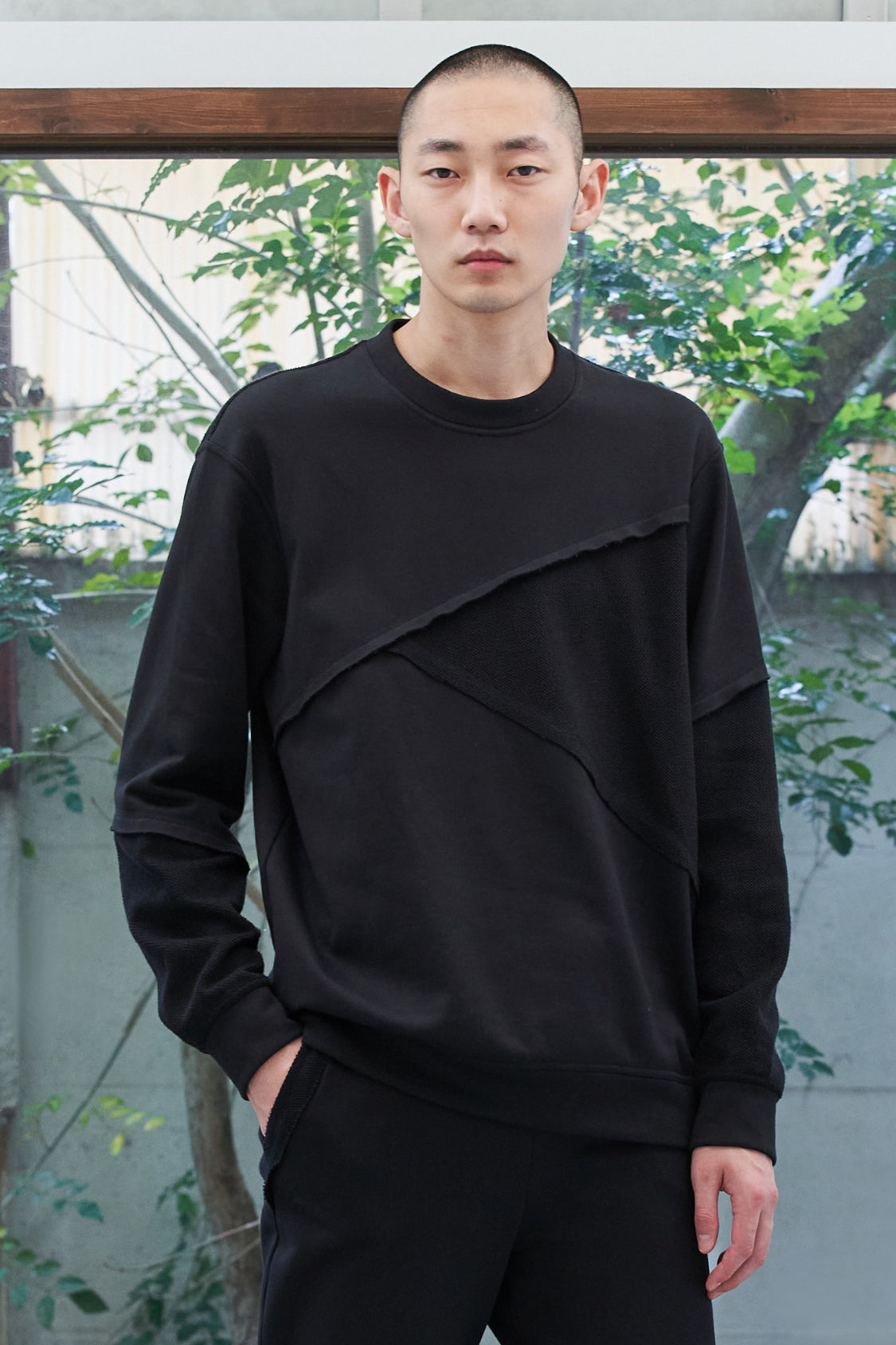 DAI CONTRAST SWEATER / Organic Cotton x TENCEL - Shohei-collection