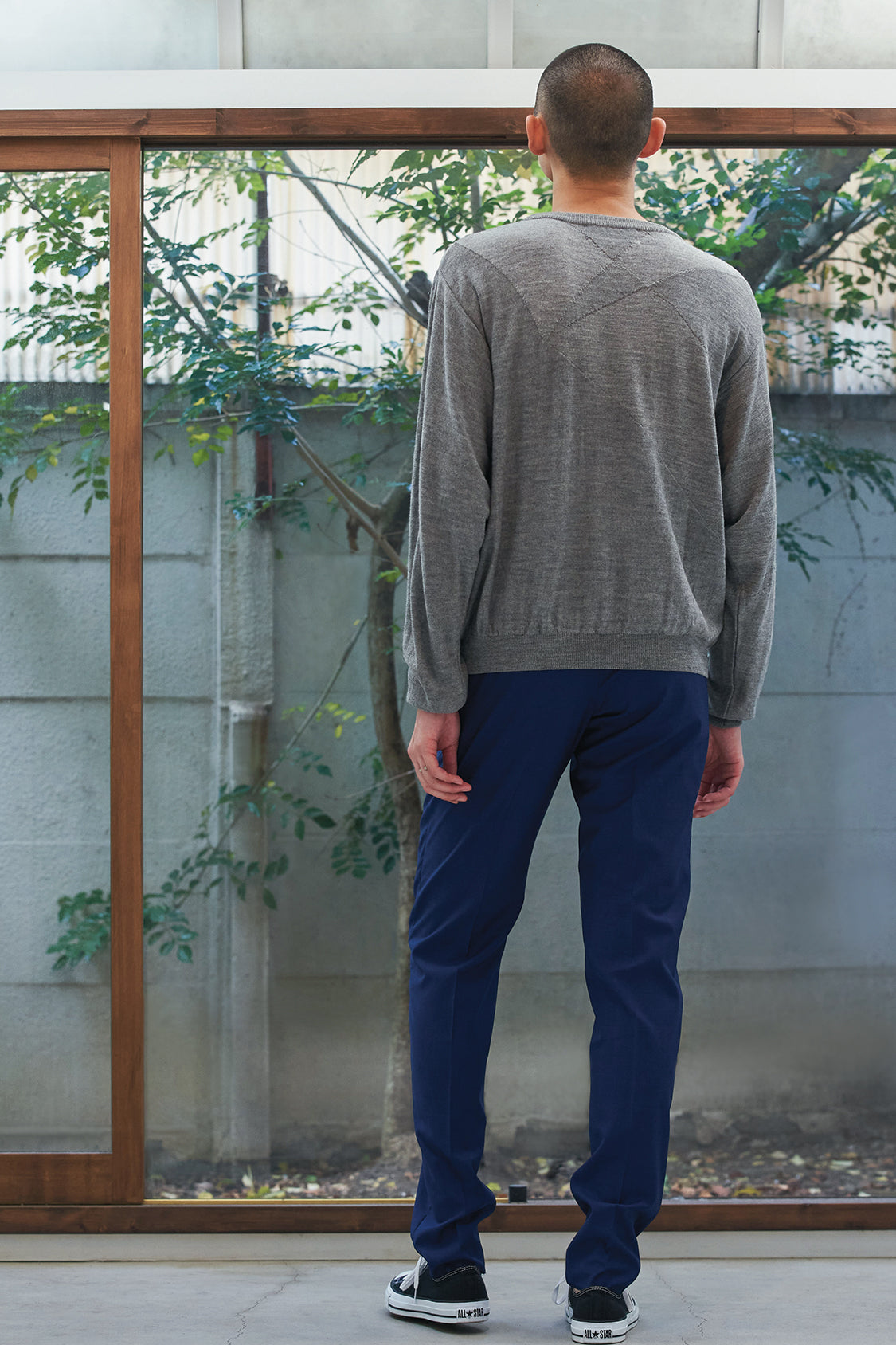 KYO JUMPER grey melange / GOTS merino wool / SOLD OUT - Shohei-collection