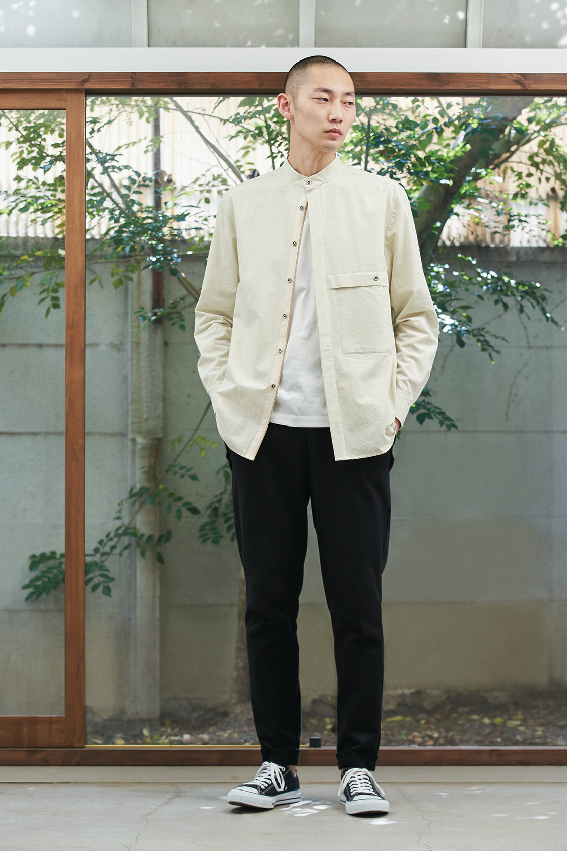 MAKATO SHIRT / matcha tea dye - Shohei-collection